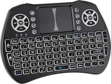 Mini Keyboard with Touchpad Dual Mode 2.4G Bluetooth Backlit Rechargeable picture