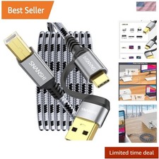 Printer Cable 10 FT, 2-In-1 USB C & a to B High Speed USB Printer Cable Compatib picture
