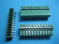 3 pcs 3.5mm Angle 12 pin Screw Terminal Block Connector Green Pluggable Type New picture