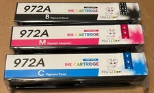 Miss Deer Ink Cartridge Black, Magenta, Cyan & Magenta 972A (Lot Of 3) picture
