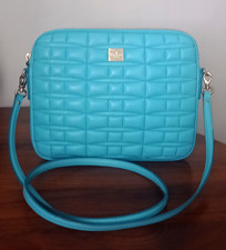 KATE SPADE Bryce Gen Leather   ipad/ Tablet/ Crossbody Bag Padded Turquoise Blue picture