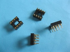 30 pcs IC Socket Adapter Gold Plated Round 8 Pin Headers & (IC) Sockets New picture