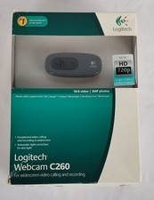 Logitech C260 Web Cam Widescreen Video Calling Recording Built-In Mic New picture