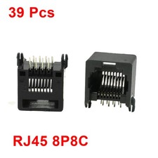 39pcs Plastic Shell 8P8C RJ45 PCB Jack Ports 12.5 x 15 x 14.5mm picture