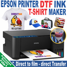 Epson Printer with DTF Ink Heat Transfer Full Color T-Shirt Print Start Bundle, picture