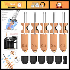 Upgraded 0.4mm All Metal Hotend Nozzle Kit for Flashforge AD5X - 5 Pack, 550°C picture