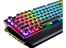 RK ROYAL KLUDGE S108 Typewriter Keyboard, Retro Mechanical Gaming Keyboard picture