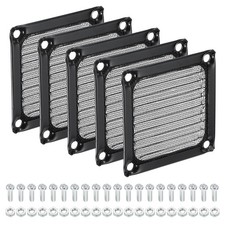 5Pcs 60mm Computer Fan Filter Grill w Screws w Mesh Dustproof Case Cover,Black picture