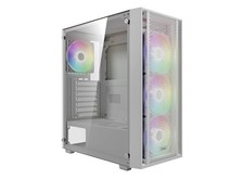 GAMDIAS Aura GC2 White ATX Mid Tower Computer PC Case, 4x Preinstalled ARGB Fans picture