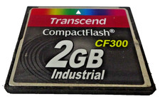 1 PIECE TRANSCEND CF300 INDUSTRIAL COMPACT FLASH CARD 2GB #GK14742 picture