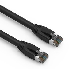 3Ft CAT8 S/FTP Ethernet Network Cable Black 24AWG picture