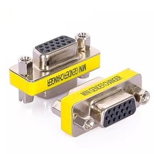 15 Pin VGA SVGA Female to Female Plug Coupler gender Changer Converter Adapter picture