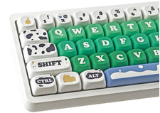 PBT Keycaps 126 Keys Cute Keycaps Dye-Sublimation Milk Cow Pasture Keycap MOA... picture