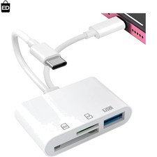 Versatile USB C and Lightning Card Reader - Fast Data Transfer for All Devices picture