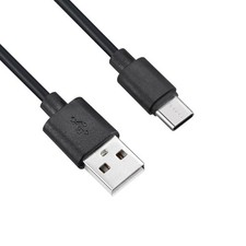 1 ft (12 in) Short USB-A to USB-C Cable Data Sync and Charging Cord, Black picture