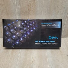 Deck 87 Francium Pro Gaming Keyboard Blue Cherry Mx Key Mechanical USB Light Up picture