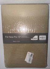 MacBook Pro 13” Crocodile Texture Hard Shell Case Beige A2338 A2289 A2251 New picture
