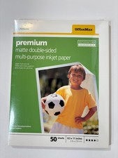 OfficeMax Double Sided Inkjet Paper, Matte Premium, Inkjet OM96080 50 Sheets picture