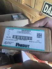 Panduit NetKey NK2FWHY 2-Port Keystone Faceplate, Labeled Series, White 10pk picture