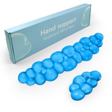 Gel Cloud Keyboard and Mouse Wrist Rest, Cute Support Arm Blue picture