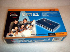 Network Everywhere Wired Fast Ethernet 10/100 5-PORT HUB NH-1005-WM Brand New picture