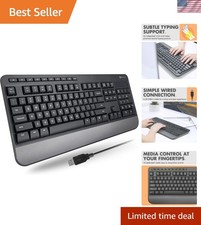 X9 Wired Ergonomic Keyboard - Comfortable Typing - Ergonomic Full Size USB Ke... picture