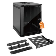 Tecmojo 9U 10 inch Rack, Wall Mount Network Cabinet Set, Black picture
