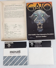 GATO  IIe IIc ll 2 128K computer game CIB Spectrum Holobyte IBM PC  picture
