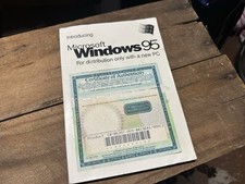 Microsoft Windows 95 Booklet Manual With Certificate Of Authenticity COA -V01 picture