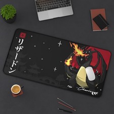 Shiny Charizard Pokemon Japanese Desk Mat Mouse Pad, Long Desk Mats, Anime Game picture
