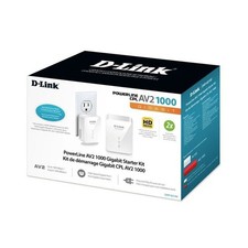 D-Link DHP-601AV AV2 1000 Powerline Starter Kit 2 Adapters OPEN BOX picture