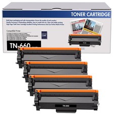 4x TN660 Toner Compatible With Brother MFC-L2700DW MFC-L2300D HL-L2380DW TN-660 picture
