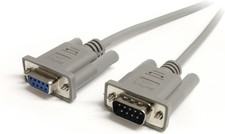 StarTech 10ft Straight Through Serial Cable Male/Female Gray MXT10010 DB-9 M to picture