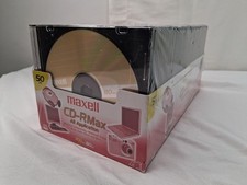 Maxell CD-RMAX 50 Count 700MB 80 Minutes with Jewel Cases and Labels New Sealed picture