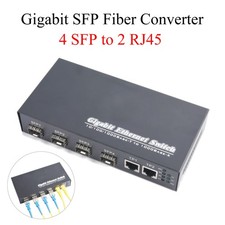 Gigabit SFP Media Converter 4XSFP to 2XRJ45 10/100/1000Mbs, 20km SFP Module picture