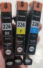 Canon Set Of 3 Ink Cartridges #226 Black-Yellow-Cyan New Sealed picture