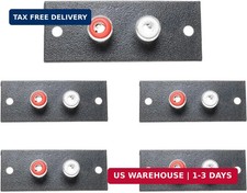 RCA Connector 5PCS Black 2 Way RCA Terminal Wall Panel Plate Input Phono Chassis picture