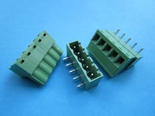 40 pcs 5.08mm Close Angle 5pin Screw Terminal Block Connector Plugable Green New picture