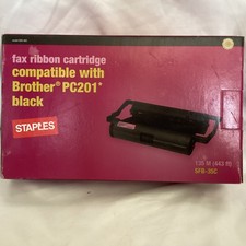 Staples Fax Ribbon Cartridge Compatible with Brother PC201 SFB-35C. New picture