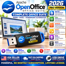 Open Office Pro Home Student Business Software Suite for Windows and MAC on USB picture