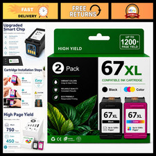 High-Quality 67XL Black & Color Ink Cartridges Combo Pack - 2 Pack, Compatible picture