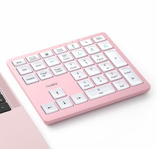 Nulea Wireless Numeric Keypad Number Pad Numpad, Pink English QWERTY Standard picture