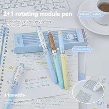1PC 2+1 Rotating Module Pen High Appearance 0.5 Pen Tip Student Notes Gel Pen Pe picture