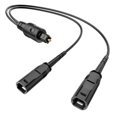 VANAUX 1x2 Digital Audio Splitter, Fiber Optic Cable, 1ft/0.3m picture