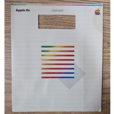 Vintage 1982 Apple IIe Diskware Empty Sleeve Rainbow Logo 5.25 Floppy picture