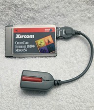 Xircom CreditCard Ethernet PCMCIA PC Card CE3-10/100 with 10base-T Dongle Cable picture