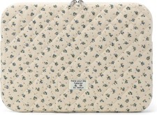 Puffy Laptop Sleeve 13-15.6 Inch Cute Quilted Laptop Protective Case Padded Flor picture