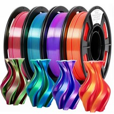 Epelay Silk PLA 3D Printer Filament Bundle, Dual Color, 4 x 250g picture