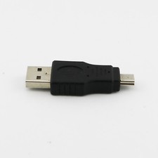 1pc USB 2.0 A Male To USB Mini 5 Pin Male Plug Adapter Converter Connector Black picture