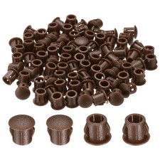 100-PackBrown Hole Plugs, 6mm / 0.24 Inch Plastic Hole Cover Panel Plugs picture